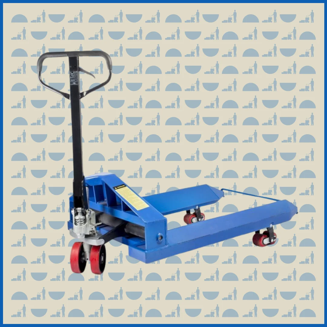 Тележка гидравлическая HUNTERPARTS 1000 кг 1150 мм BFJ для рулонов (полиуретановые колеса)