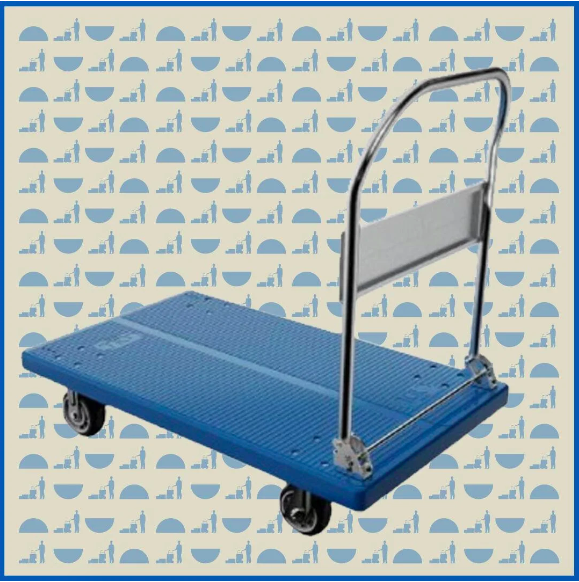 Тележка платформенная HUNTERPARTS PHJ175 г/п 175 кг (720x470) c пластмассовой платформой (резиновые колеса)