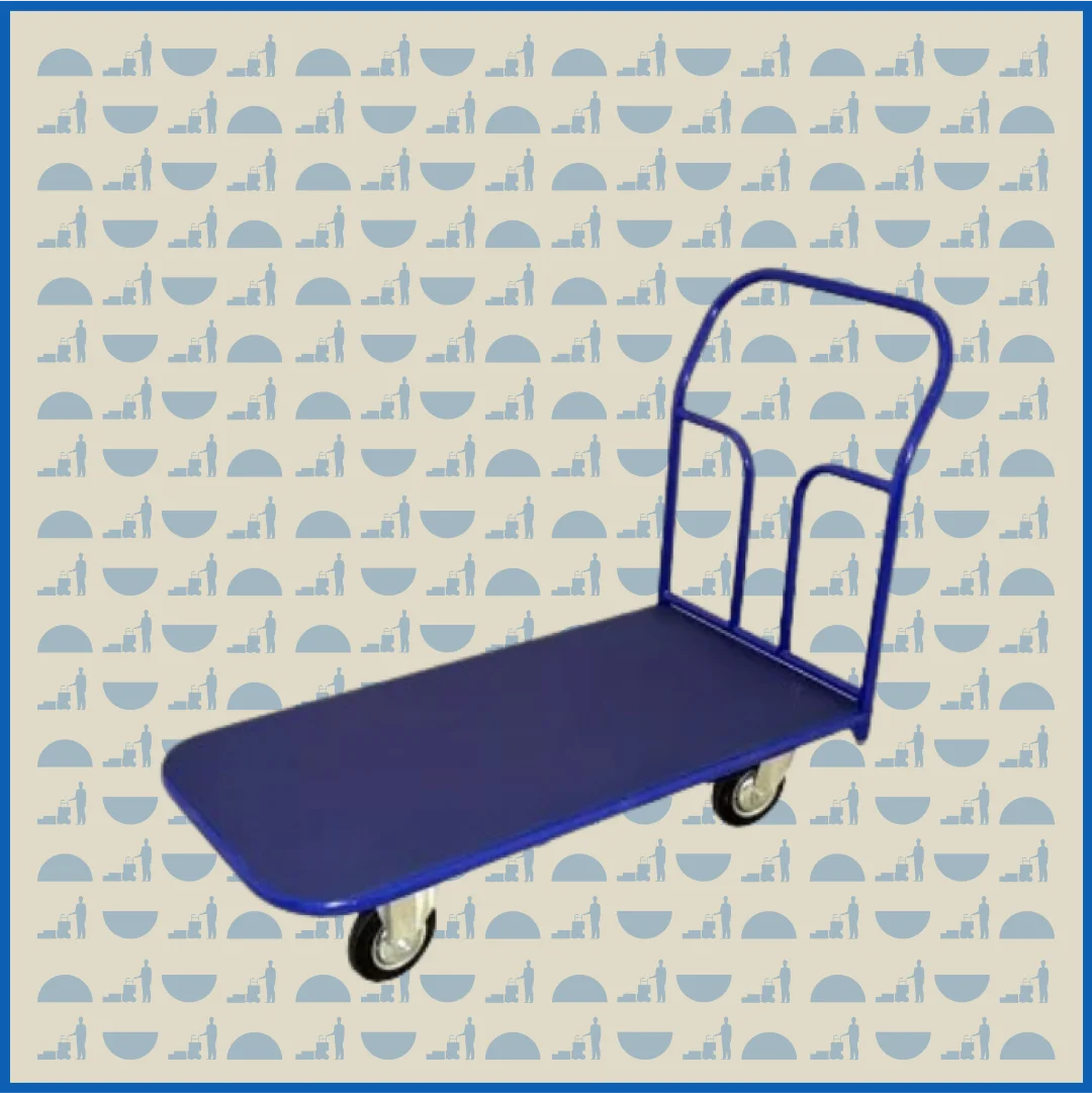 Тележка платформенная HUNTERPARTS ТП-П 700 с резиновым покрытием (800х1400) (без колес)