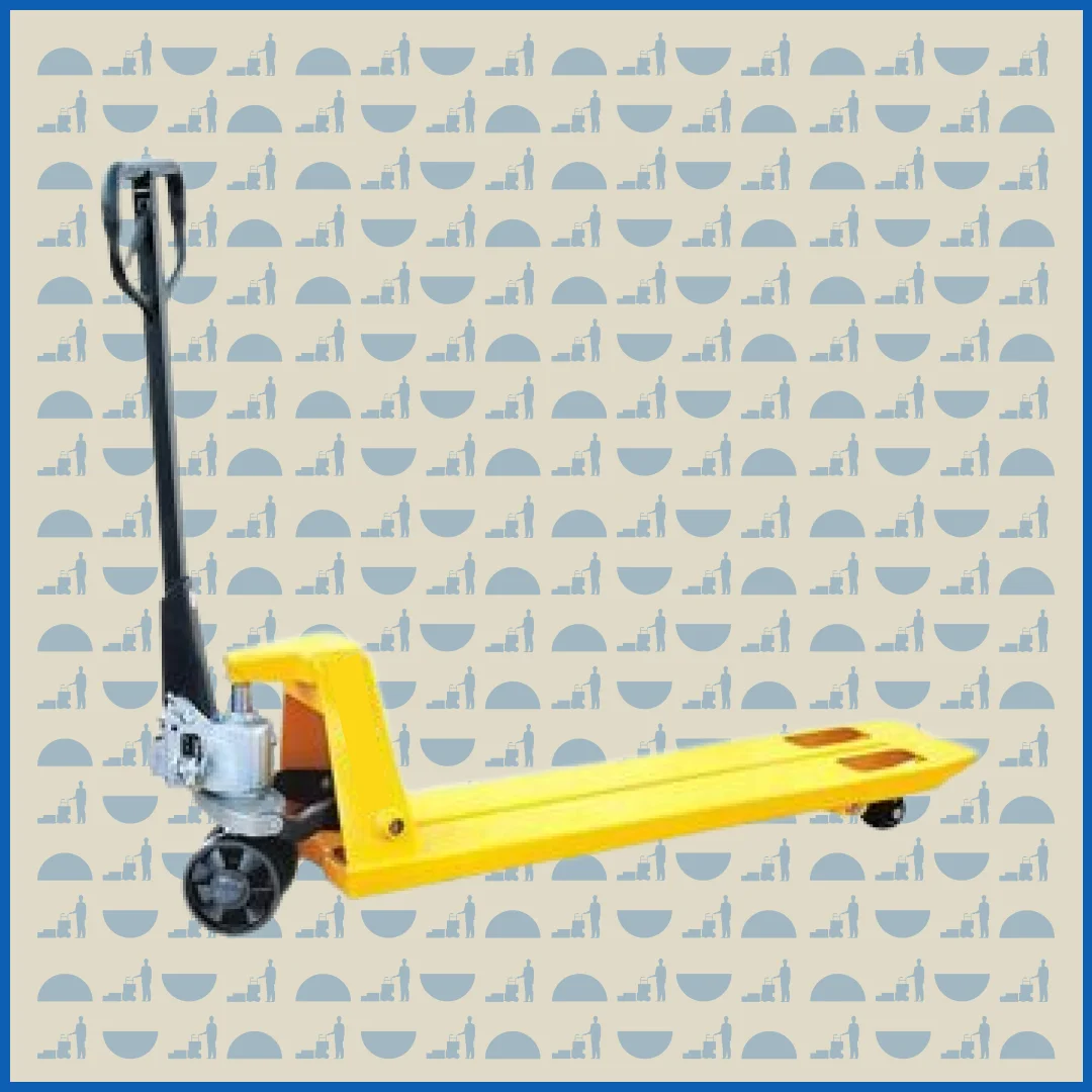 Тележка гидравлическая HUNTERPARTS 2000 кг 900х406 мм BPZ узковильная (полиуретановые колеса)