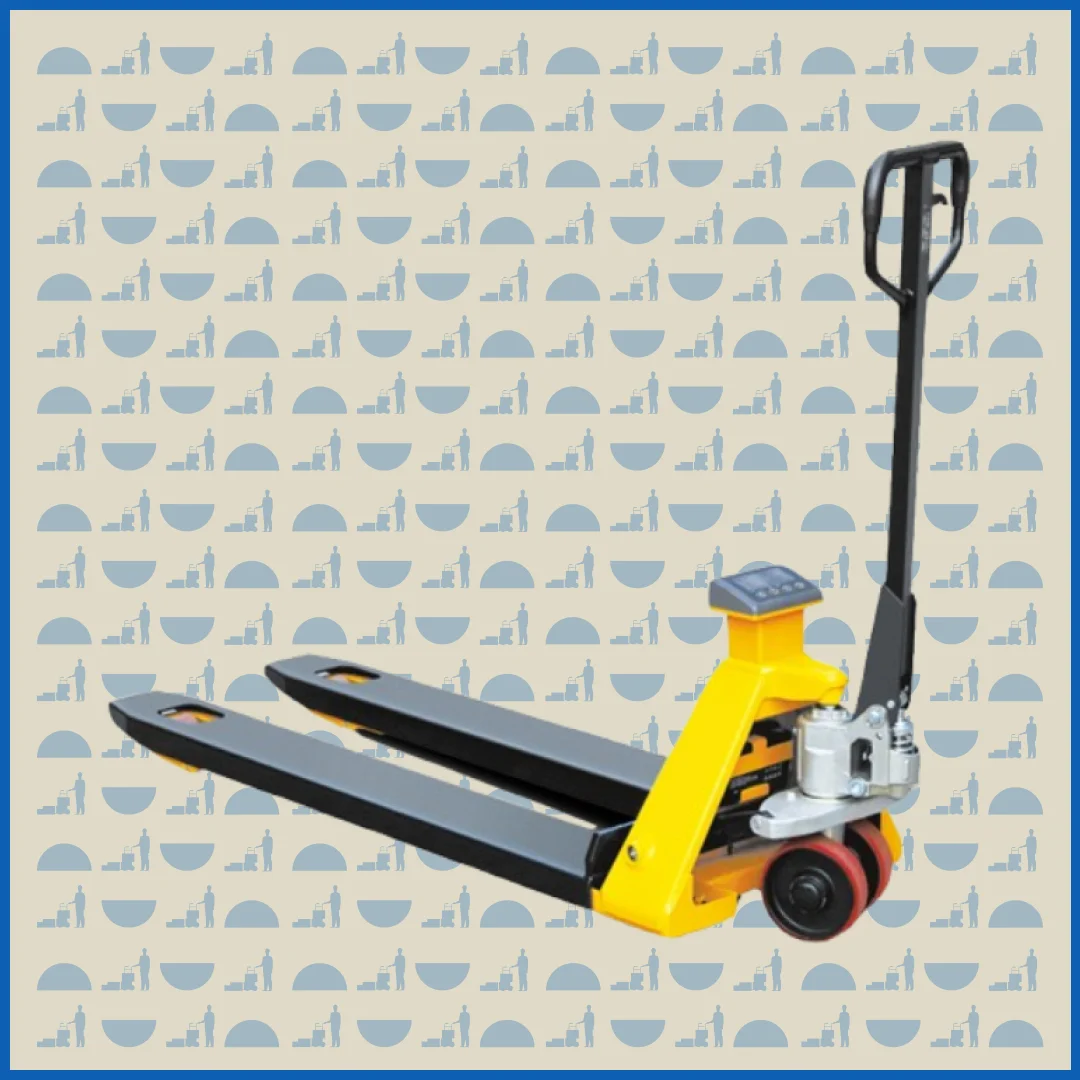 Тележка гидравлическая HUNTERPARTS 2000 кг 1150 мм BFC6 с весами и LED-дисплеем (резиновые колеса)