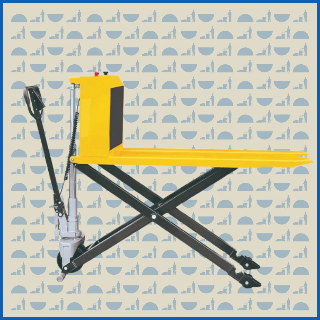 Тележка электрическая HUNTERPARTS 1000 кг 1245 мм JFD8 с ножничным подъемом (резиновые колеса)